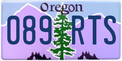 OR license plate 089RTS