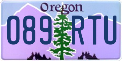 OR license plate 089RTU