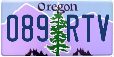 OR license plate 089RTV
