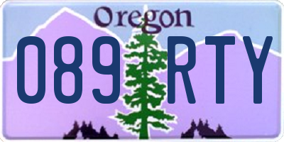 OR license plate 089RTY
