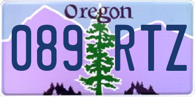 OR license plate 089RTZ