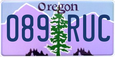 OR license plate 089RUC
