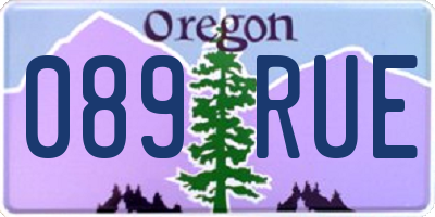 OR license plate 089RUE