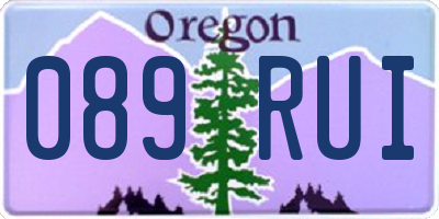 OR license plate 089RUI