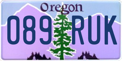 OR license plate 089RUK