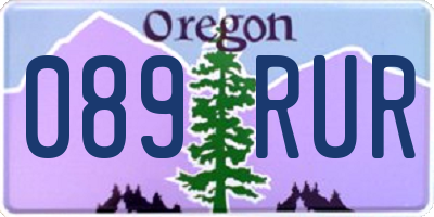 OR license plate 089RUR