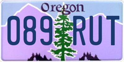 OR license plate 089RUT