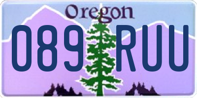 OR license plate 089RUU