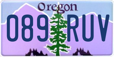 OR license plate 089RUV