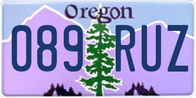 OR license plate 089RUZ