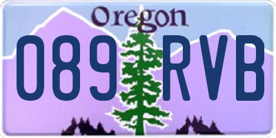 OR license plate 089RVB