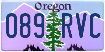 OR license plate 089RVC