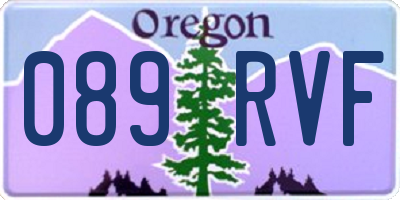 OR license plate 089RVF