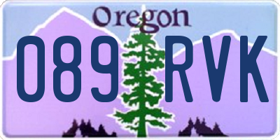 OR license plate 089RVK