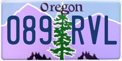 OR license plate 089RVL