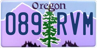 OR license plate 089RVM