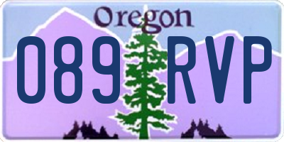 OR license plate 089RVP