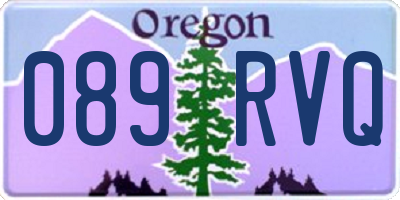 OR license plate 089RVQ