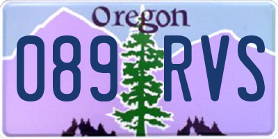 OR license plate 089RVS