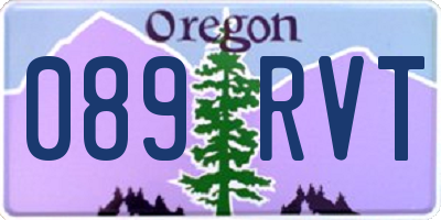 OR license plate 089RVT