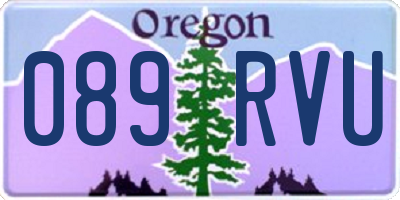 OR license plate 089RVU