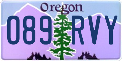 OR license plate 089RVY