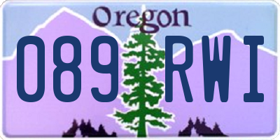 OR license plate 089RWI