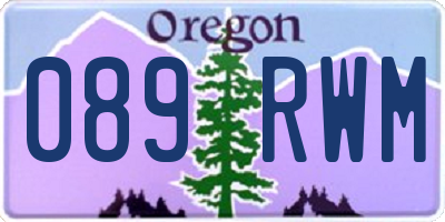 OR license plate 089RWM