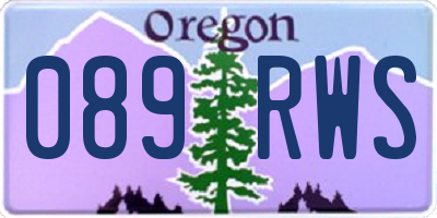 OR license plate 089RWS