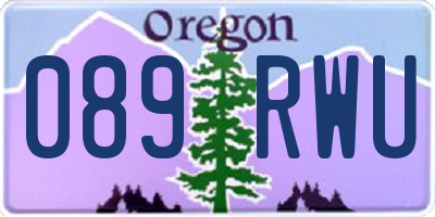 OR license plate 089RWU