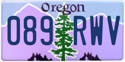 OR license plate 089RWV