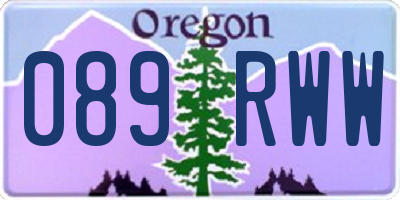 OR license plate 089RWW