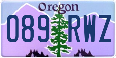 OR license plate 089RWZ