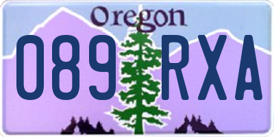 OR license plate 089RXA