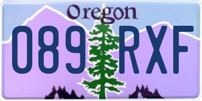 OR license plate 089RXF