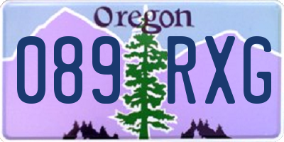 OR license plate 089RXG