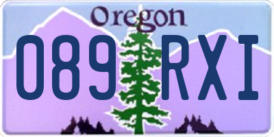 OR license plate 089RXI