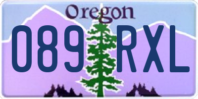 OR license plate 089RXL