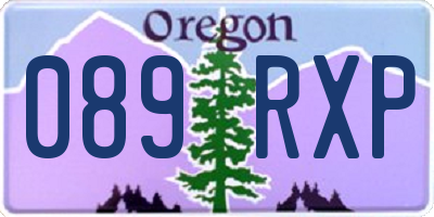 OR license plate 089RXP