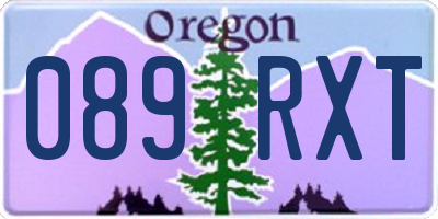 OR license plate 089RXT