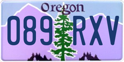 OR license plate 089RXV