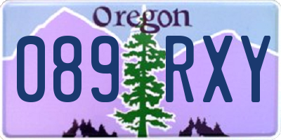 OR license plate 089RXY