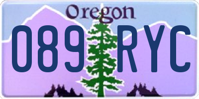 OR license plate 089RYC