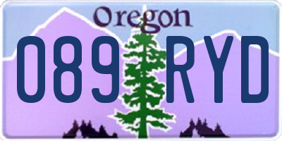 OR license plate 089RYD
