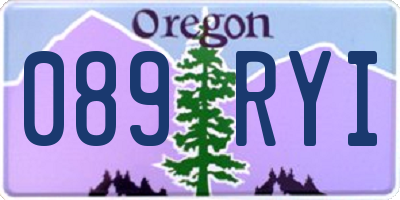OR license plate 089RYI