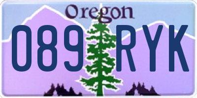 OR license plate 089RYK
