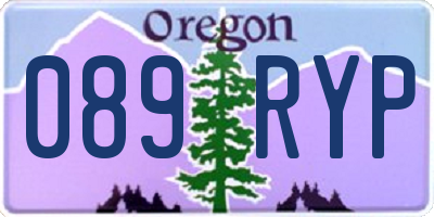 OR license plate 089RYP