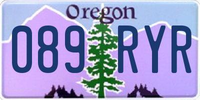 OR license plate 089RYR