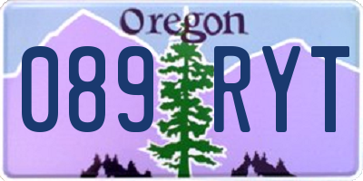 OR license plate 089RYT