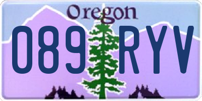OR license plate 089RYV